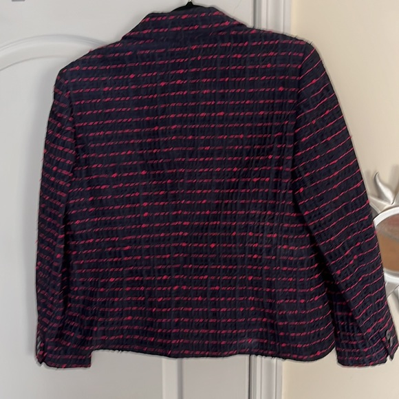 ESCADA LADIES BLUE PINK TWEED JACKET-42-EUC - Picture 5 of 12